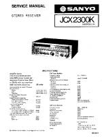 Sanyo JCX-2300K - Service Manual